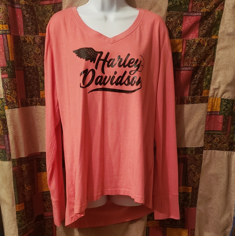 Harley-Davidson Coral Long Sleeve Tee